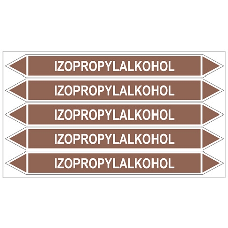 Značení potrubí, izopropylalkohol
